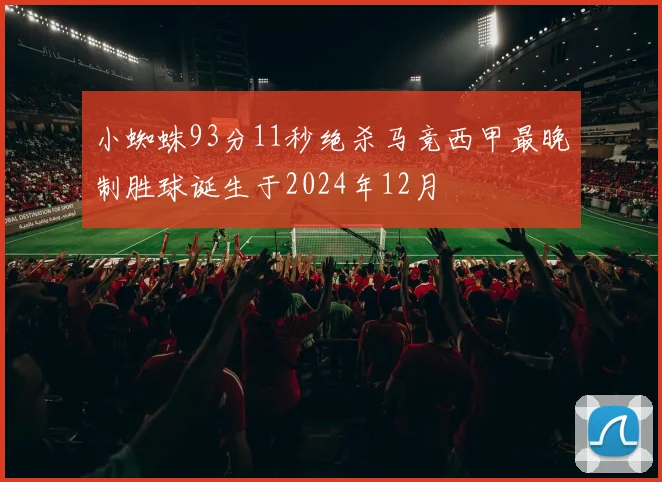 小蜘蛛93分11秒绝杀马竞西甲最晚制胜球诞生于2024年12月