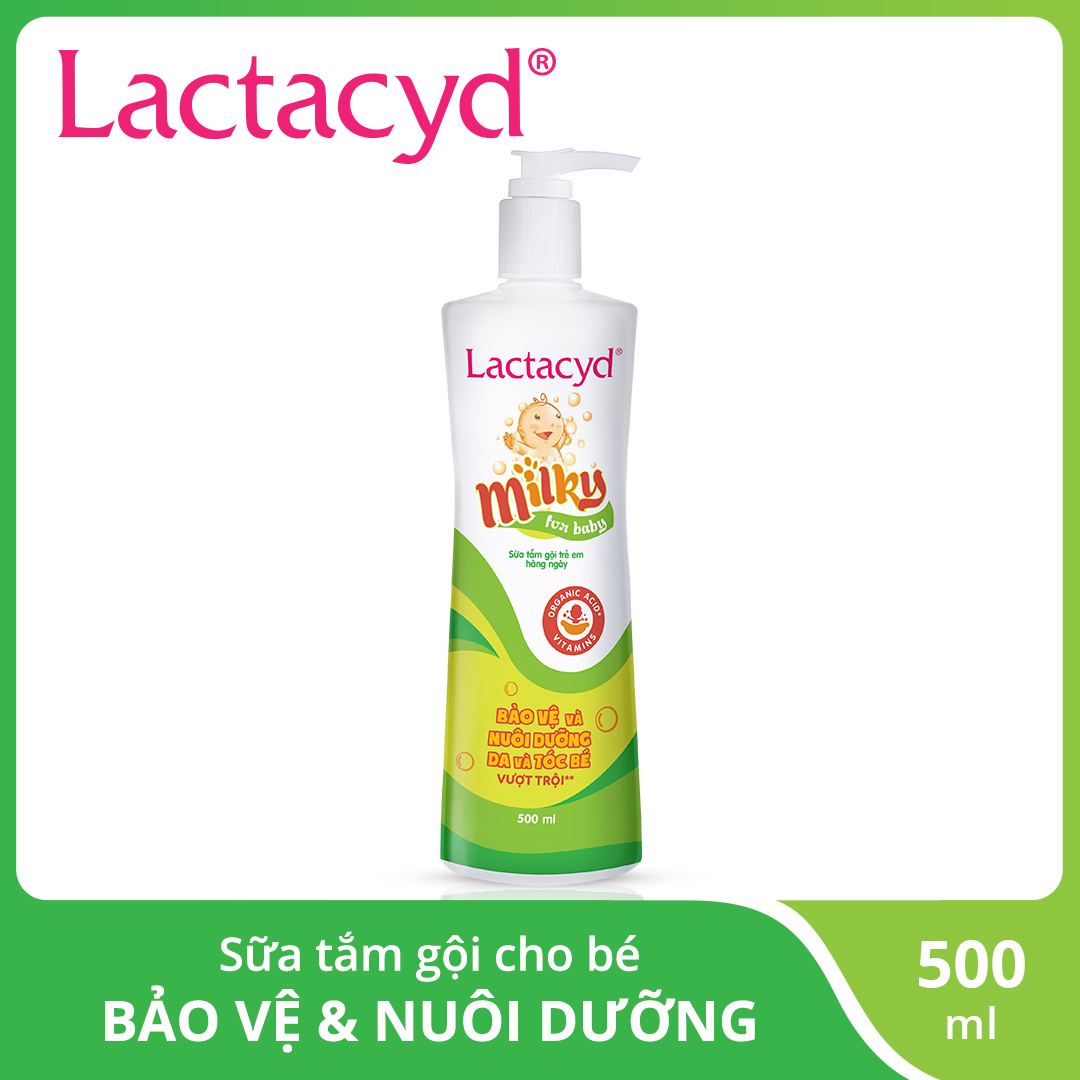 Sữa tắm gội Lactacyd Baby Extra Milky 500ml