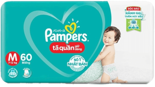 Bỉm tã quần Pampers giữ dáng size M 60 miếng (7-12kg)