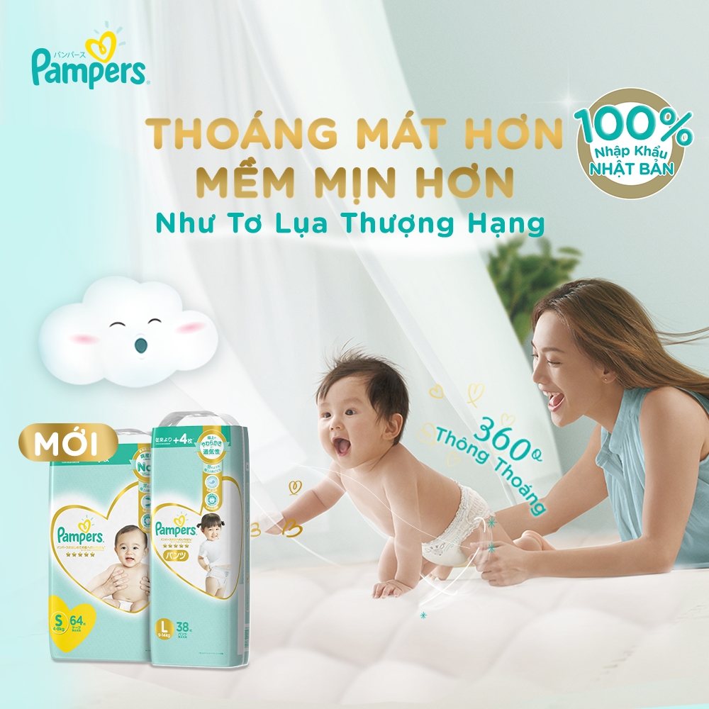 Bỉm tã quần Pampers Nhật size XL 36 miếng (12-22kg, New)