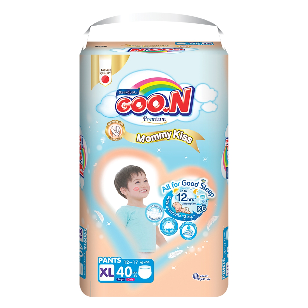 Tã quần GOO.N Mommy Kiss (XL, 12kg-17kg, 40 miếng)