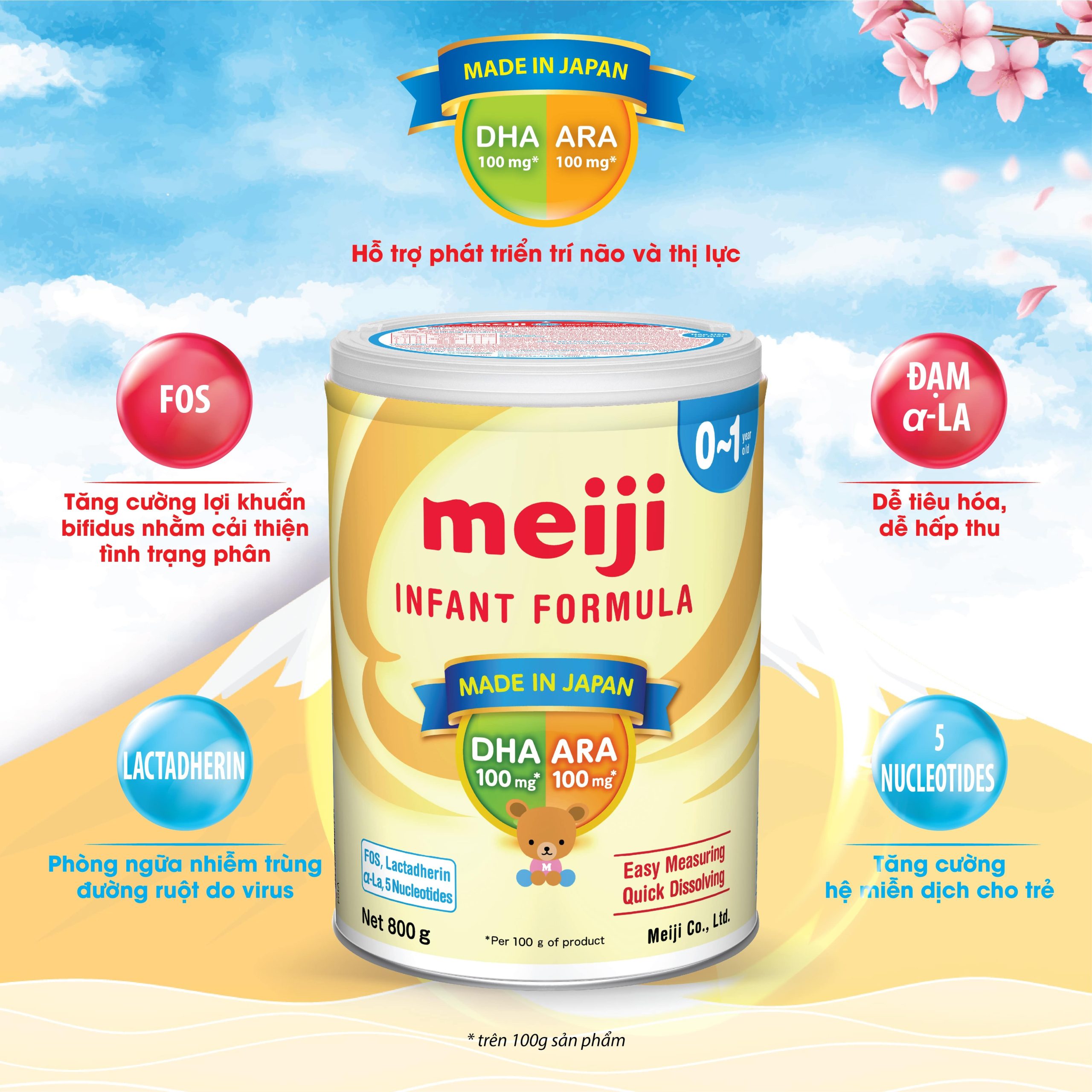 Sữa Meiji Infant Formula 800g (0-12 tháng)