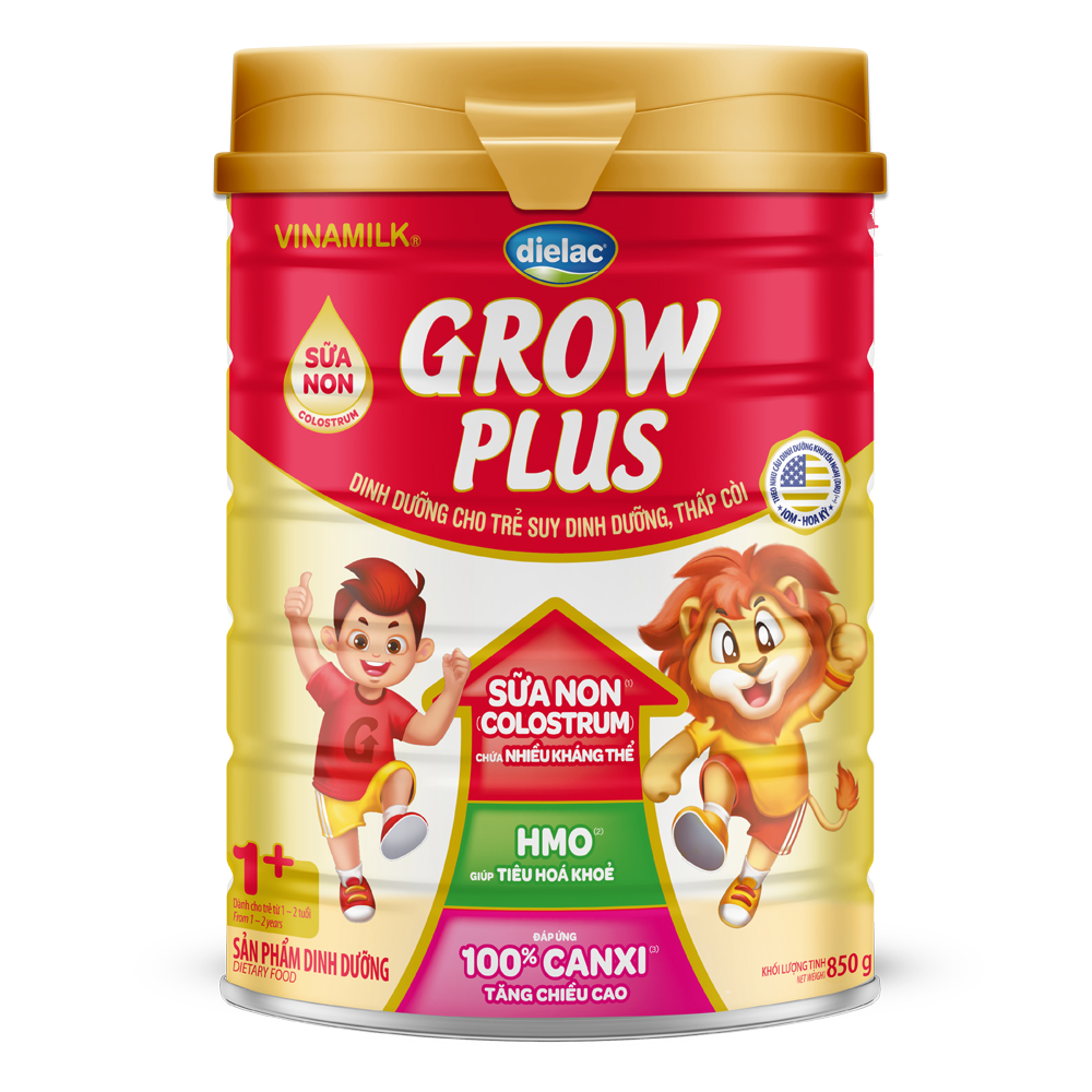 Sữa Dielac Grow Plus 1+, 1-2 tuổi, 850g