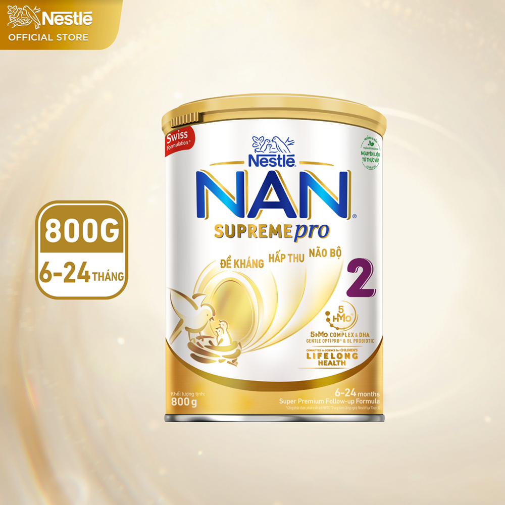 Sữa NAN SUPREME PRO số 2 800g (6-24 tháng)