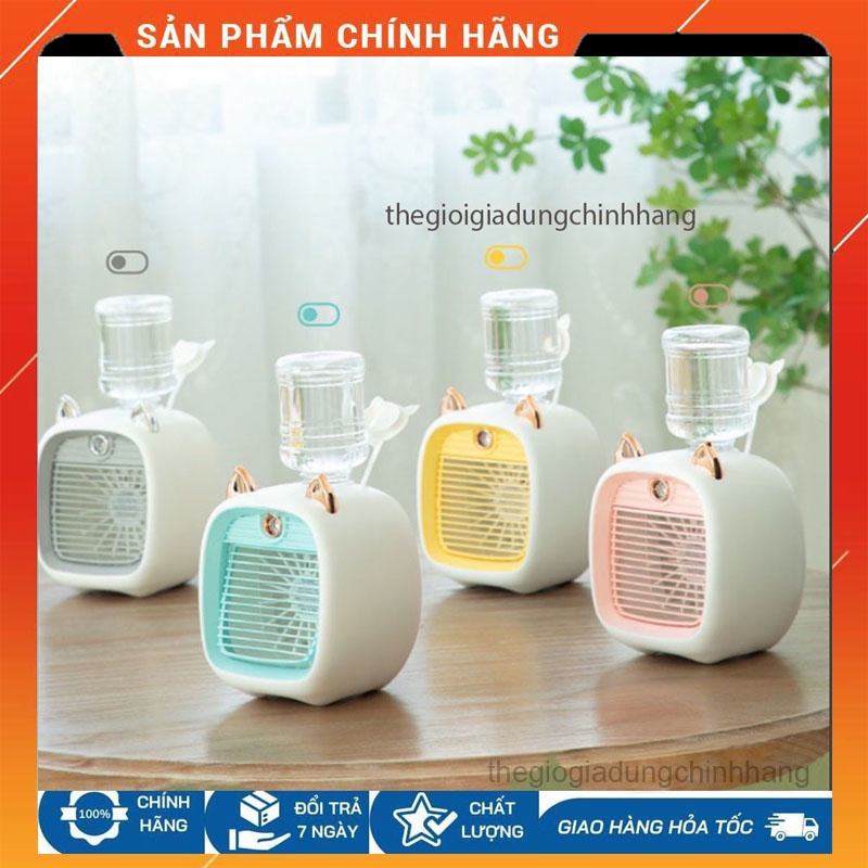 Quạt tích điện mini cao cấp có thể phun sương