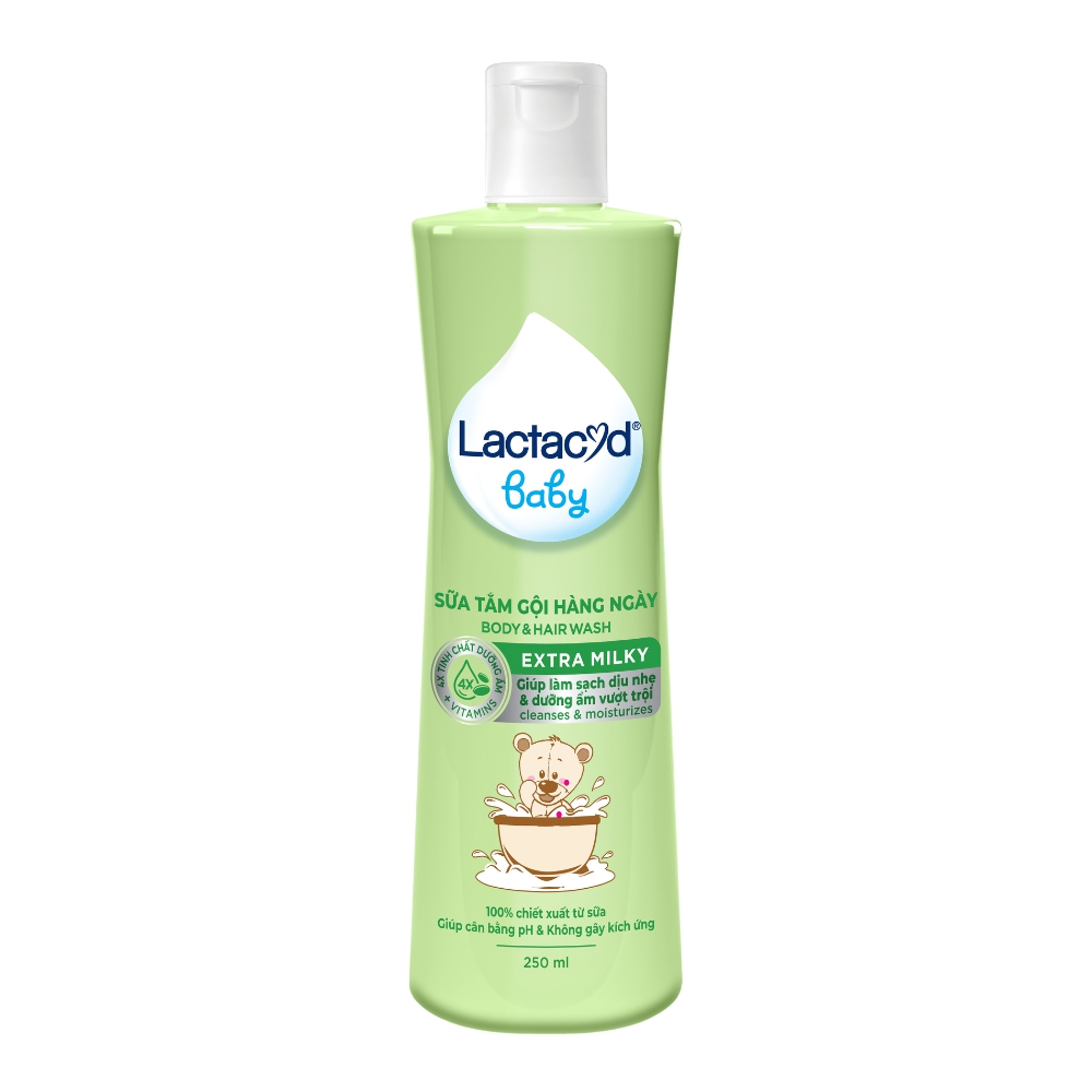 Sữa tắm gội Lactacyd Baby Extra Milky 250ml