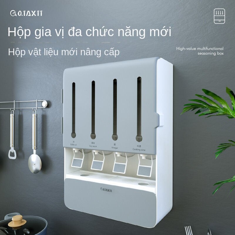 Hộp Đựng Gia Vị Gắn Tường Tiện Dụng Cho Nhà Bếp